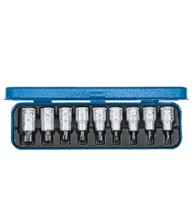 JUEGO DE VASOS DESTORNILLADORES 1/2"" 9 PZAS TORX T20-60 6158970 GEDORE